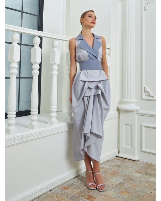 Lumina Eligma Gray The Tuxedo Dress