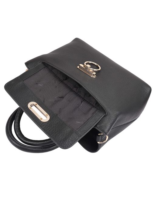 Paul Costelloe Black Navarre Leather Crossbody Bag
