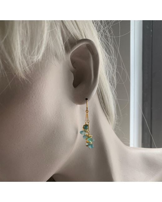 Lori Kaplan Design Blue Aqua Apatite Earrings