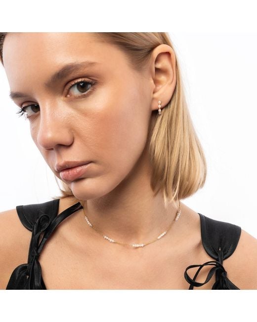 Spero London Metallic Baroque Pearl Beaded Sterling Chain Necklace