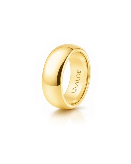 Unaloe Metallic Wide Domed Ring
