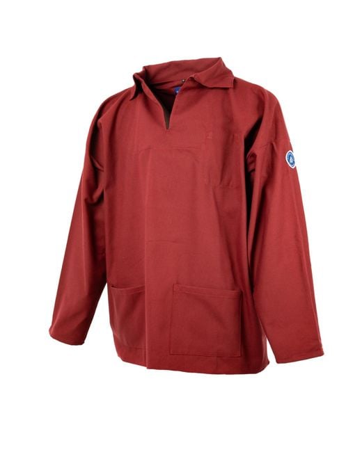 Arthur Beale Red Open Neck Sailors' Smock for men