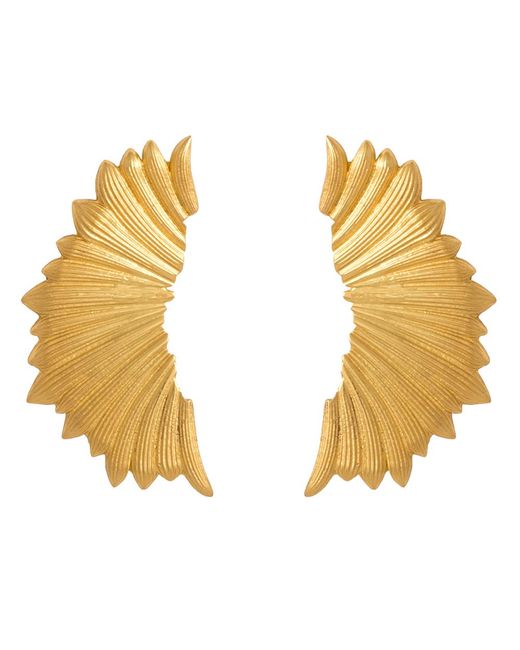 Lavani Jewels Metallic Goldplated Wings Earrings