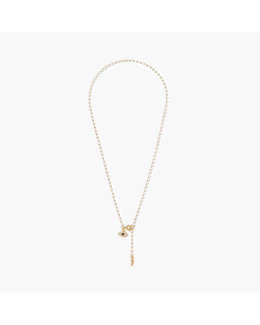 Alexie of Athens Metallic Protection Evil Eye Bead Lariat