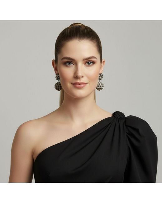 Jaredjamin Metallic Sparkling Bloom Earrings