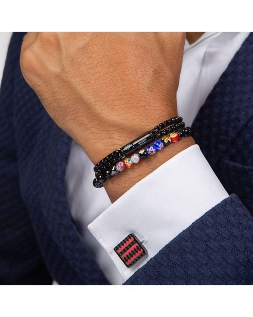 Tateossian Red Jagged Elements Cufflinks for men