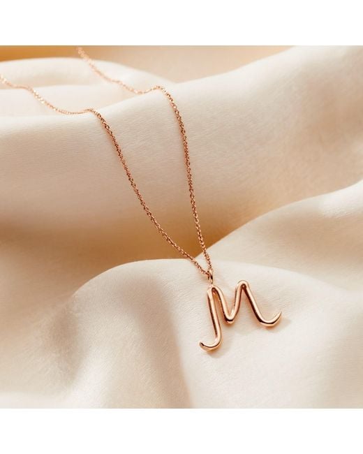 Posh Totty Designs Metallic Plated Large Organic Initial Necklace
