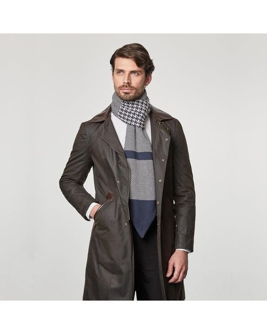 SEREN LONDON Gray Classic Scarf for men