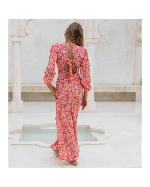 Sophia Alexia Red Marble Mosaic Portofino Dress