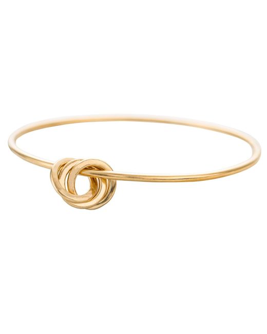 Posh Totty Designs Metallic Yellow Gold Plated Russian Ring Charm Bangle