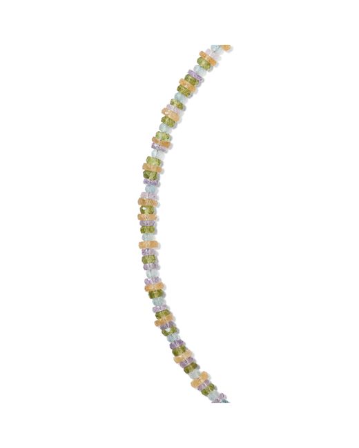 Bombyx House Metallic Pastel Multi-Gem Heishi Necklace