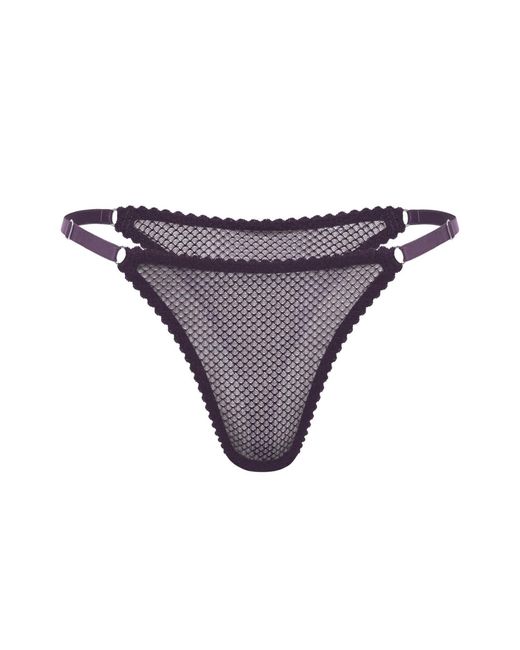 Daily Underwear Purple Adjustable String Panties Plum