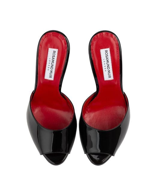 Rosamund Muir London Red Montavia Patent Mules
