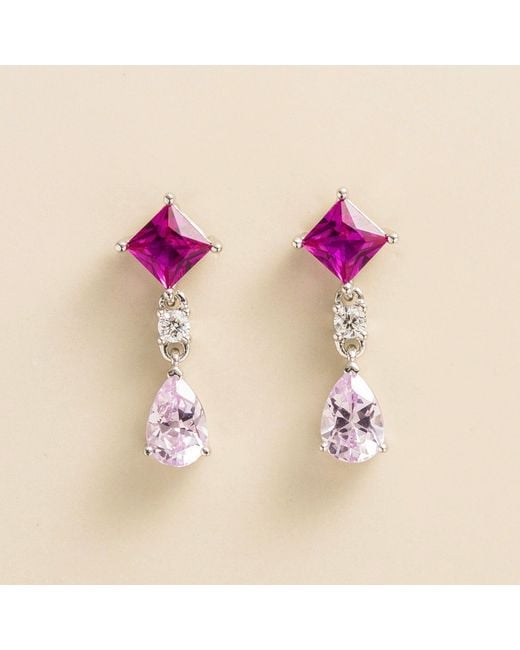 Juvetti Purple Ori Earrings Sapphire & Diamond