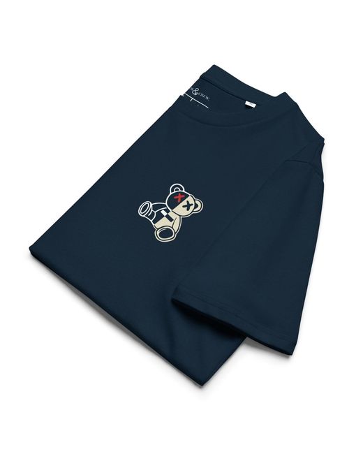 Anchor and Crew Blue Four Busy Doing Nothing Editions Organic Cotton T-Shirt