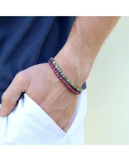 Mineralgems•Studio Pink Ruby Bracelet for men
