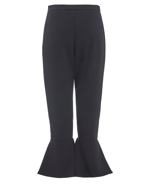 Sarvin Blue Frill Hem Trousers