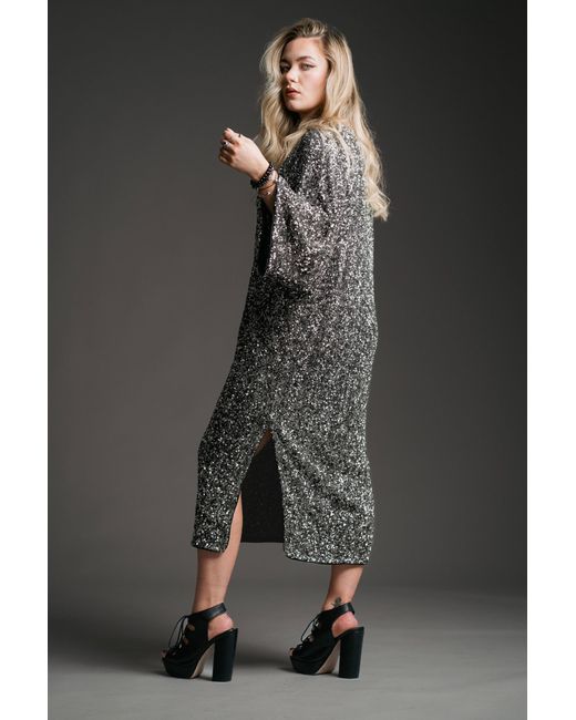 Little Lies Gray Lady Stardust Sequin Dress