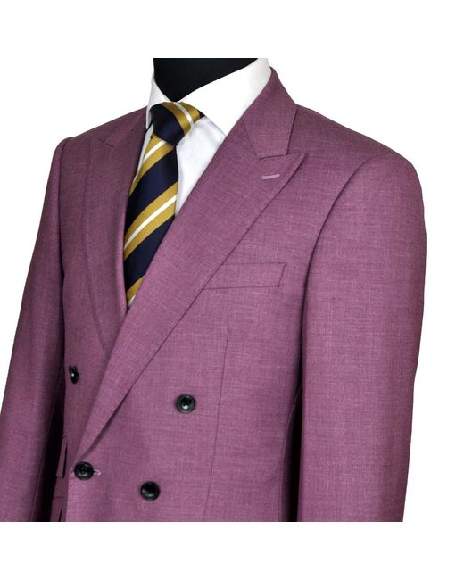 DAVID WEJ Purple Aldo Double Breasted Suit for men