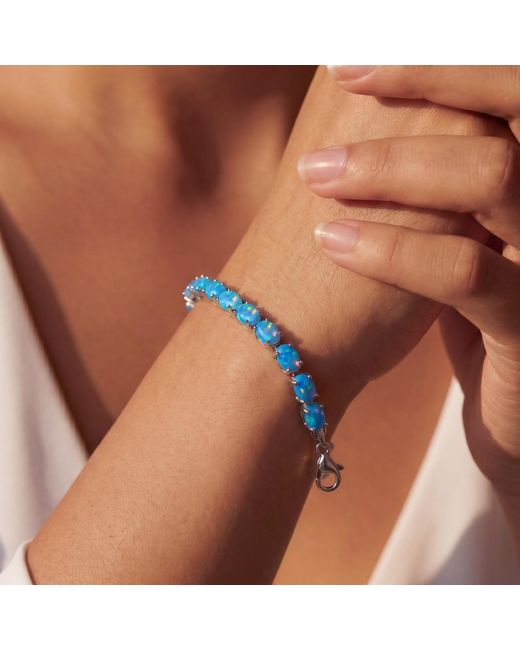 Latelita London Blue Opal Tennis Bracelet