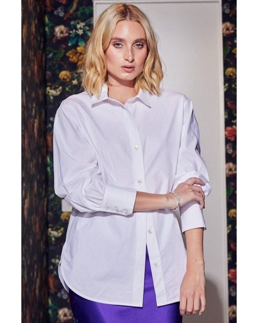 Lindsay Nicholas New York White Marcia Oversized Shirt