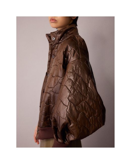 Amanda Thompson Couture Brown Ms K Bomber Jacket Chocolate
