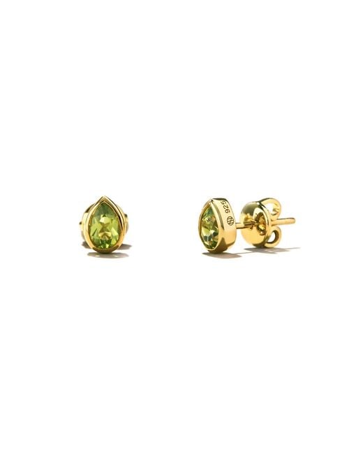 Onia Metallic Peridot Pear Studs