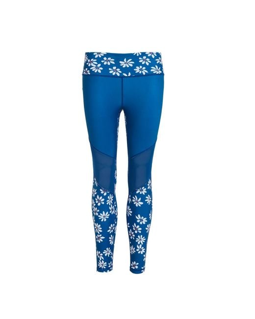 Perky Peach Blue Daisy Gym Leggings