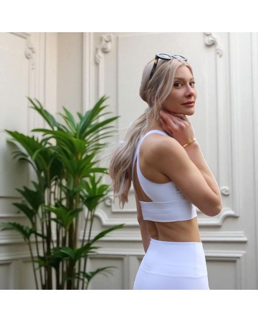 Enact White Bianco Open Back Top