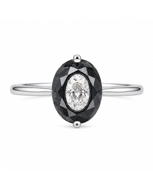 Artisan Black 18K & Diamond Solitaire Ring