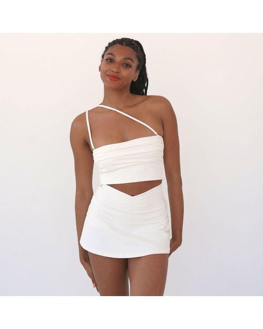 NUAJE NUAJE White Isabelle Bikini Skort