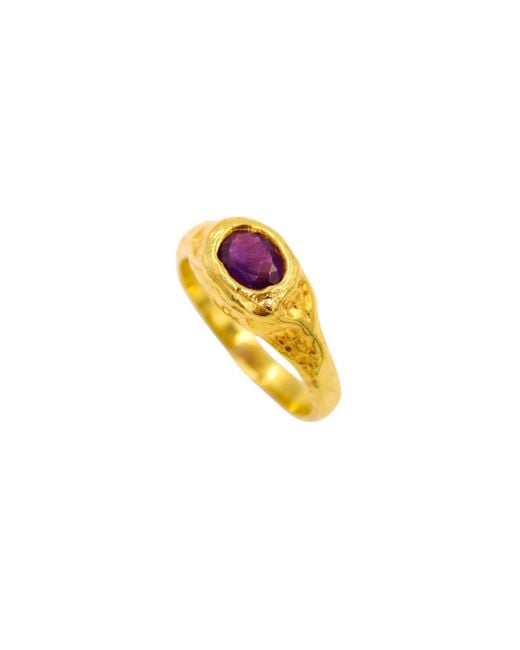 1610Istanbul Yellow Amethyst Harem Ring