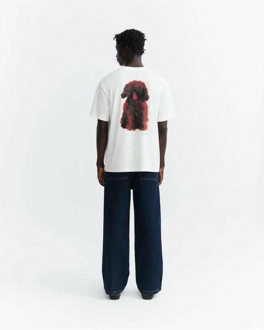 Thinking Mu White Pet Portrait Aaron T-Shirt for men