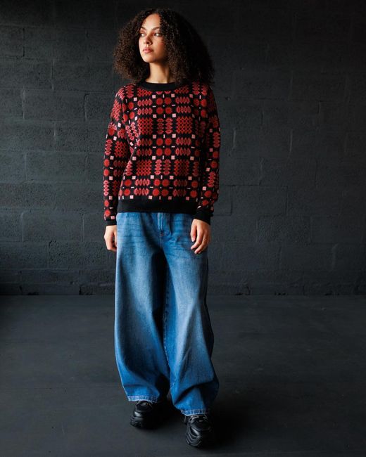 Mabli Red Carthen Merino Pullover