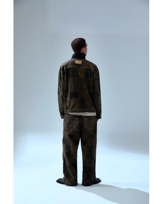 Pcfg Brown Your Itch Colorblocked Denim Pant for men