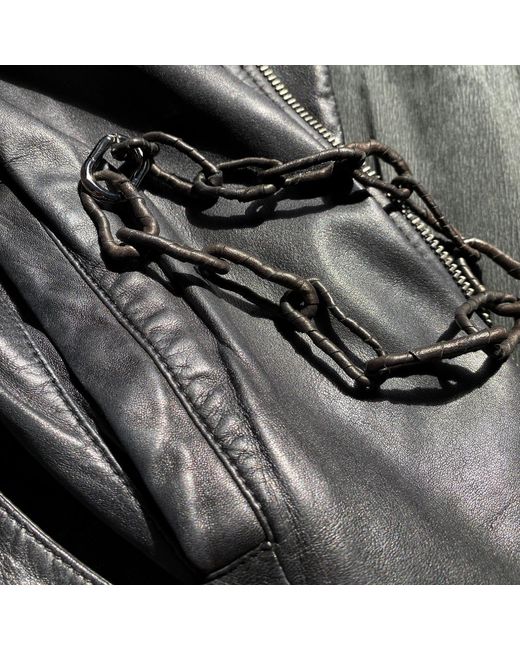 WAIWAI Black Link Leather Necklace