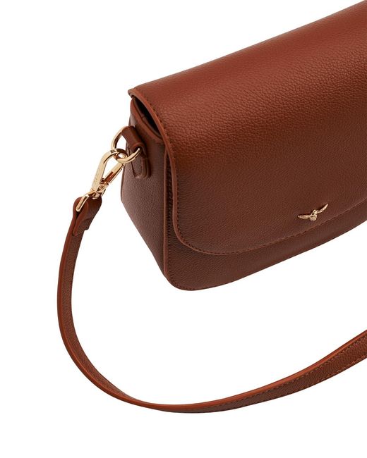 Fable England Brown Beth Saddle Crossbody Bag