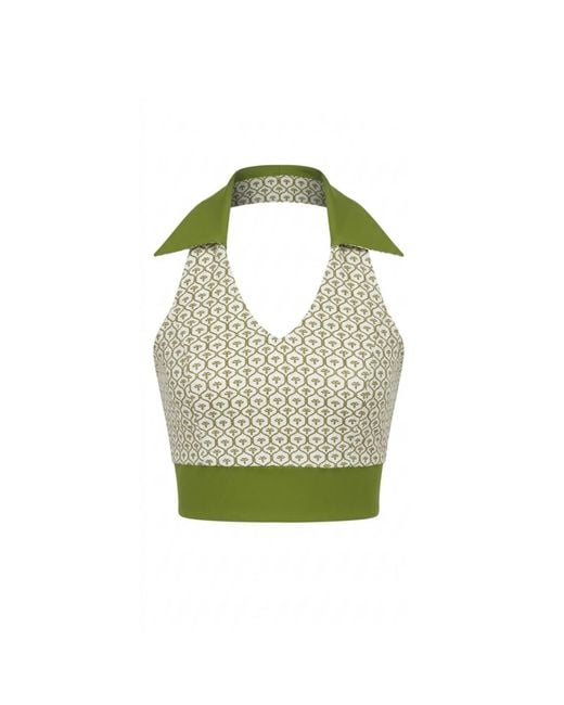 Befitnesslou Green Top Mint Fleur De Lis