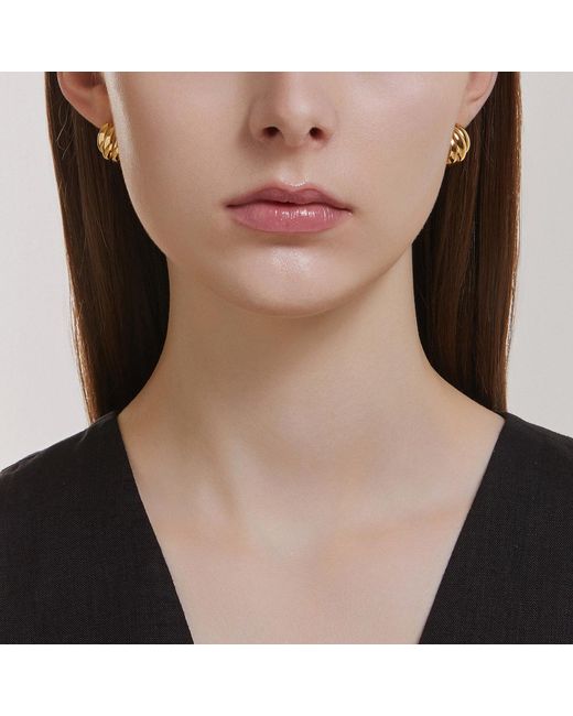 Didier Dubot Metallic Sélection. D Bold Brass Hoop Earring