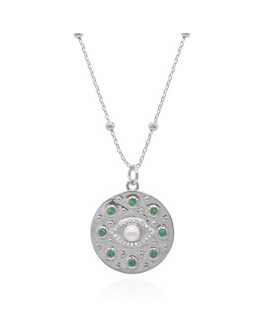 Luna Charles Metallic Livia Eye Coin Necklace