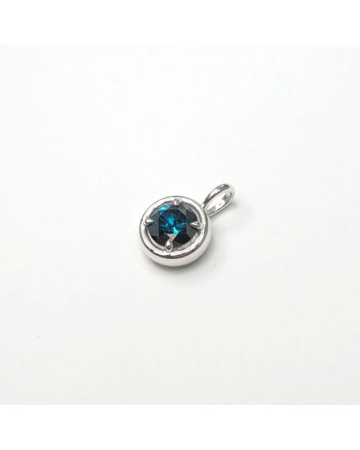 Rahul's Jewels Blue 1.03 Carat Genuine Diamond Round Solstice Pendant