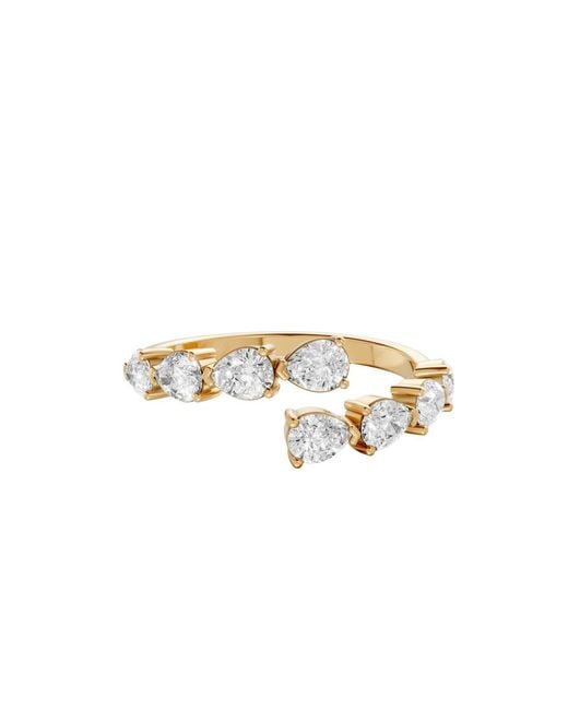 Aya Fine Jewelry Metallic Pear-Cut Lab Diamond Open Wrap Ring