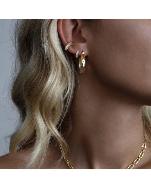 Aaria London Metallic Chateau Hoops