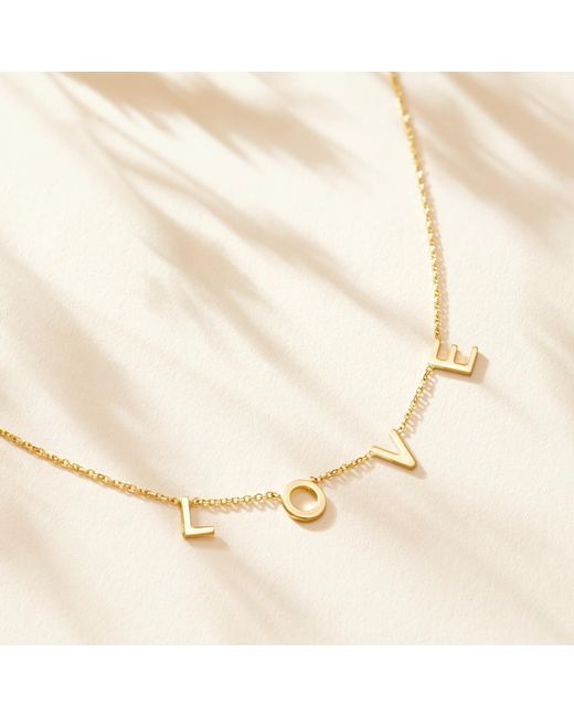 Posh Totty Designs Metallic Gold 'love' Necklace