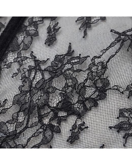 Modenaire Black Lace Panel Blazer Sculpted Form
