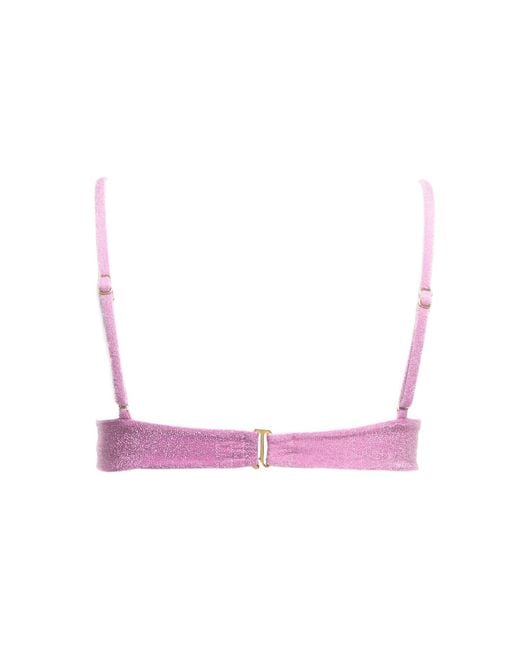 Patti Jane Swim Purple Lola's Disco Sparkle Padded Bikini Top