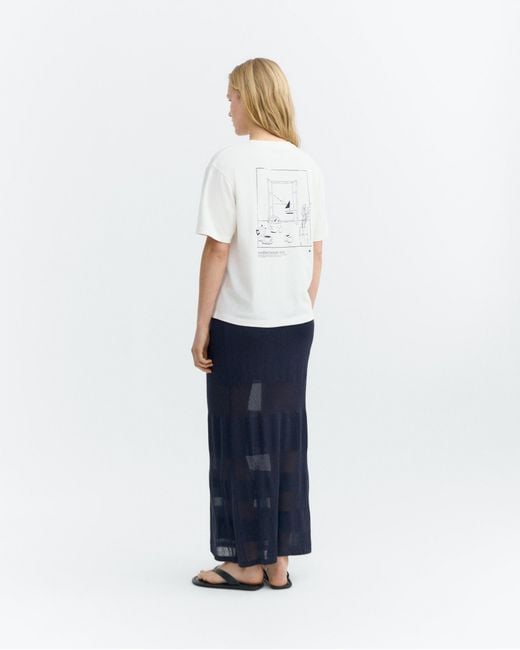 Thinking Mu White Lucia Window View T-Shirt