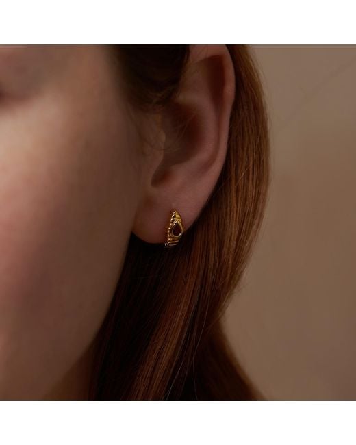 Janus Edinburgh Metallic Cobra Vermeil Garnet Earrings