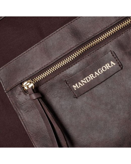 Mandragora Brown Oversized Leather Bag Ande