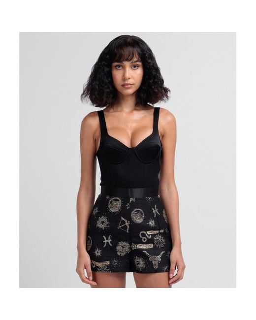 GeeGee Collection Black Zodiac Shorts